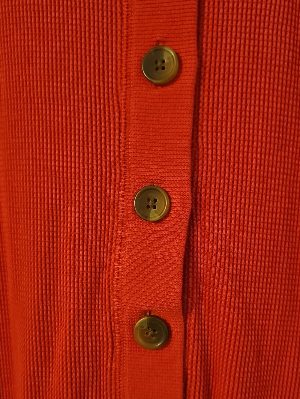 Everlane Waffle Knit Thermal Onesie Pajama Henley Color-Currant Size Medium
